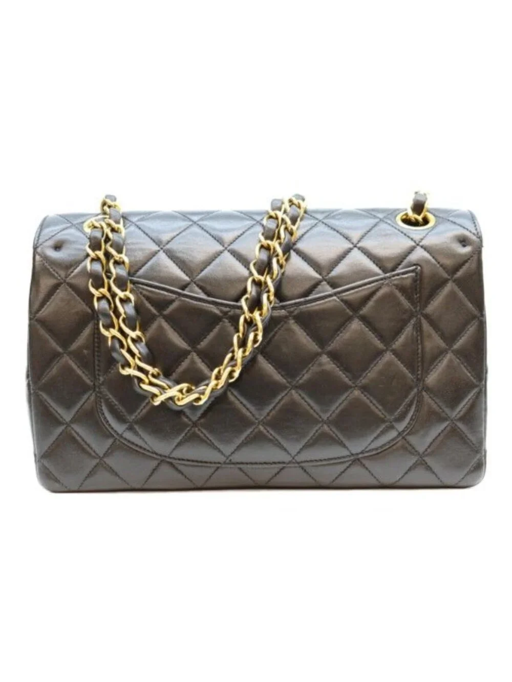 Chanel Black Lamb Double Flap Limited Edition Quilted 23 Chain